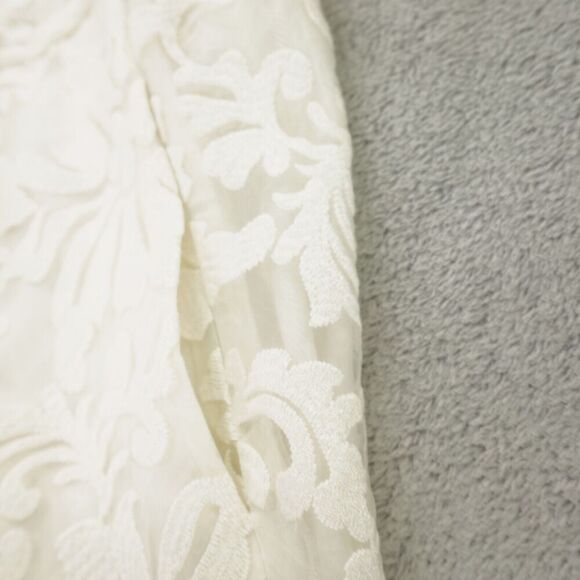 Draper James Skirt Womens 12 White Embroidered Overlay Mini Bridal - Picture 13 of 16